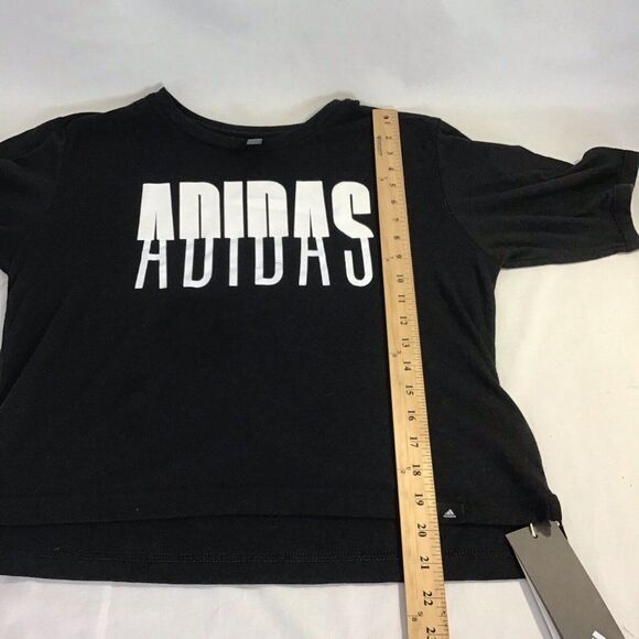 New Adidas Activewear Logo TShirt MultiSport Black Women's XS - Picture 6 of 7